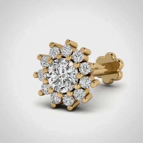 1 Stone & 13 Stone (Combo) Nosepin with Gemstone Finger Ring