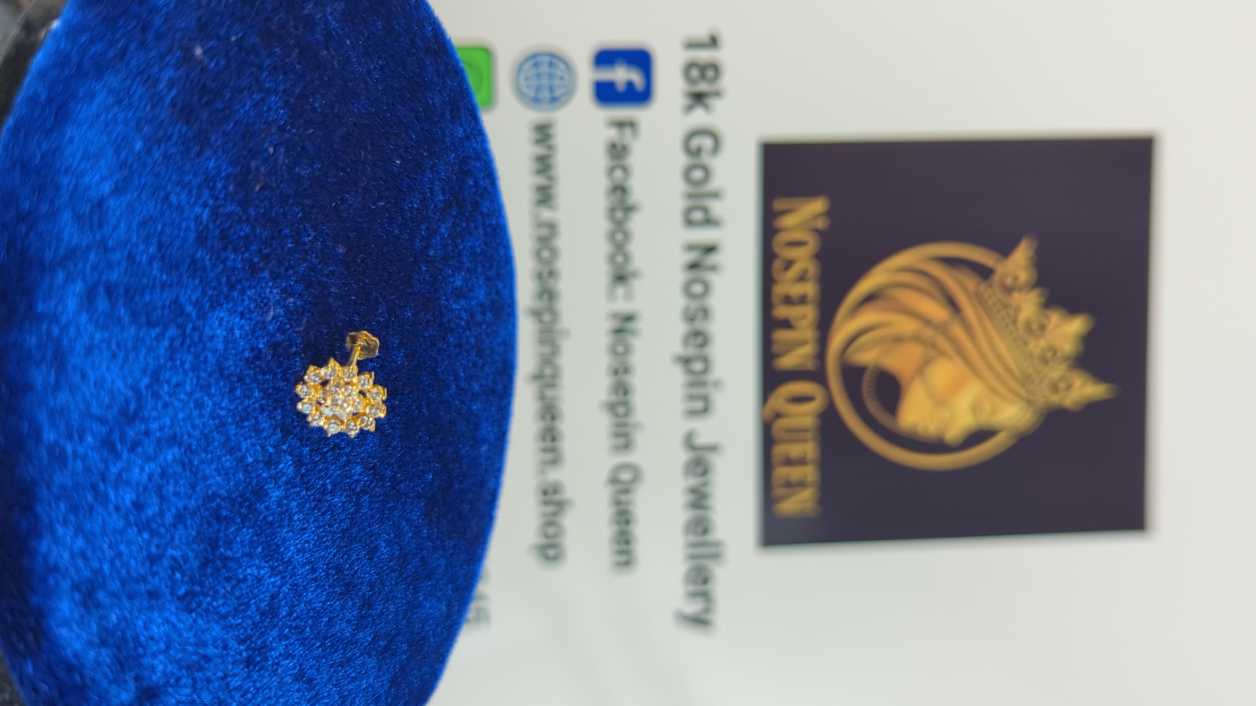 19 Stone Diamond Cut Nosepin Combo + with 1 stone Nosepin, 1 Finger Rings free